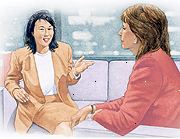 Γυναίκα μιλάμε για σύμβουλο.