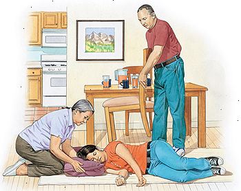 Νεαρή γυναίκα ξαπλωμένη στο πάτωμα από την πλευρά που έχει την κατάσχεση της. Ηλικιωμένη γυναίκα τοποθετεί το μαξιλάρι κάτω από το κεφάλι νεαρής γυναίκας. Παλαιότερα ο άνθρωπος κινείται μακριά από την καρέκλα νεαρή γυναίκα. Νεαρή γυναίκα ξαπλωμένη στο πάτωμα από την πλευρά που έχει την κατάσχεση της. Ηλικιωμένη γυναίκα τοποθετεί το μαξιλάρι κάτω από το κεφάλι νεαρής γυναίκας. Παλαιότερα ο άνθρωπος κινείται μακριά από την καρέκλα νεαρή γυναίκα.