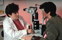 Εικόνα του κομμάτι του εξοπλισμού οφθαλμού χρησιμοποιείται για να εξετάσει το μπροστινό μέρος του ματιού