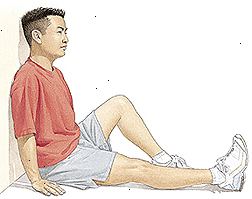Ο άνθρωπος που κάθεται στο πάτωμα με την πλάτη προς τον τοίχο. Ένα γόνατο κάμπτεται με τα πόδια να ακουμπάνε στο πάτωμα. Το ένα σκέλος είναι τεντωμένα στο πάτωμα.