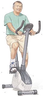 Ο άνθρωπος οδήγηση στατικό ποδήλατο.