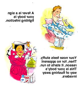 Ο άνθρωπος με πυρετό? Γυναίκα με καταρροή της μύτης Ο άνθρωπος με πυρετό? Γυναίκα με καταρροή της μύτης